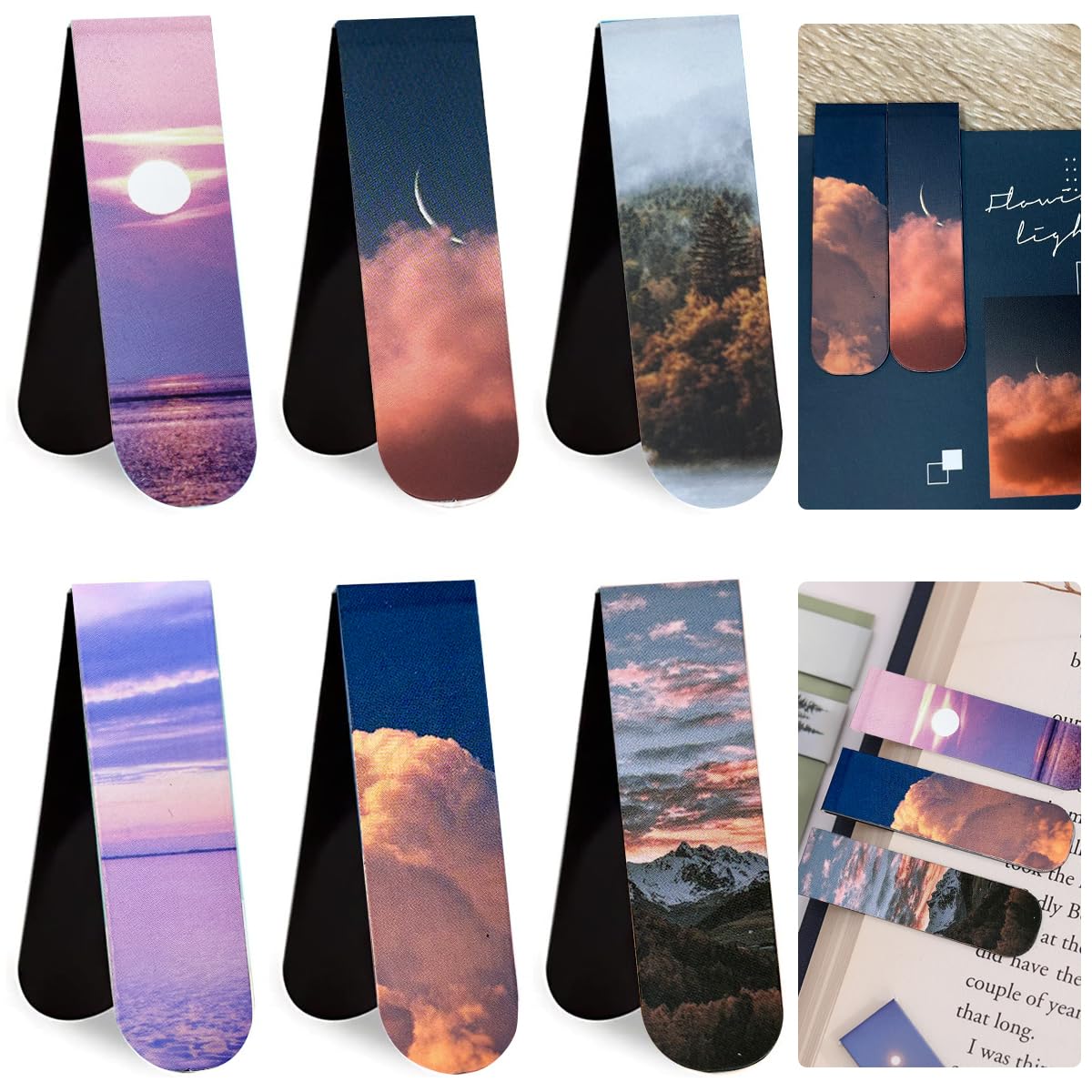 Climberty 6Pcs Magnetic Bookmarks, Folding Magnet Page Markers, Magnetic Page Clip for Students Teachers, Fun Book Marks for Reading, Christmas Gift for Teachers Women Student Climberty 6Pcs Magnetic Bookmarks, Folding Magnet Page Markers, Magnetic Page Clip for Students Teachers, Fun Book Marks for Reading, Christmas Gift for Teachers Women Student